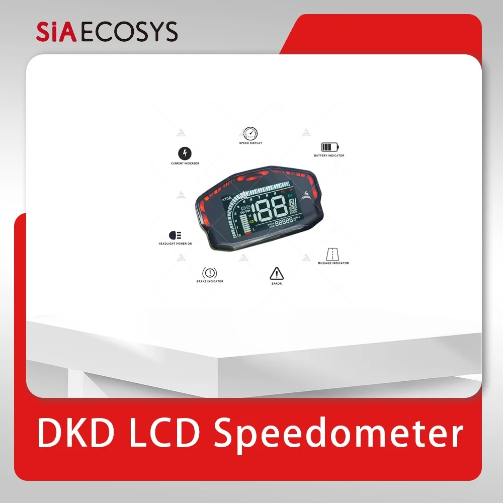 

US Warehouse DKD CAN/LIN Communication Optional LCD Speedometer Display for Votol Controller For Electric Motorcycle