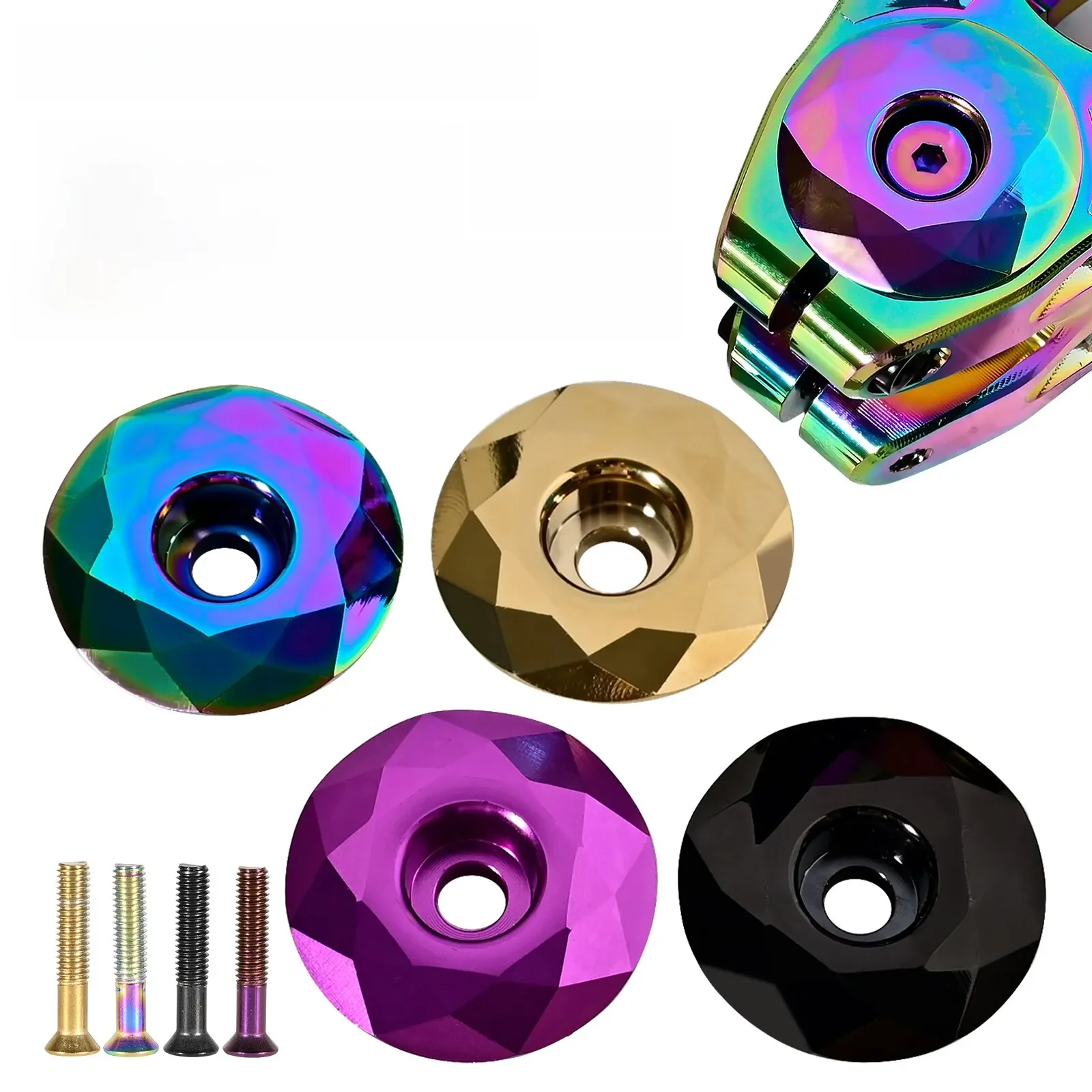 AliExpress NANLIO Bicycle Headset Cap Burnt Blue MTB Road Bike Stem Headset Top Cap Cover with Screw for 28.6mm Fork Head Tube Cycling Accessories