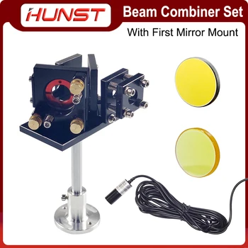 Hunst Beam Combiner Set 25Mm Laserstraal Combiner + Spiegel Mount + Laser Rode Aanwijzer Voor Co2 Lasergravure Snijmachine.