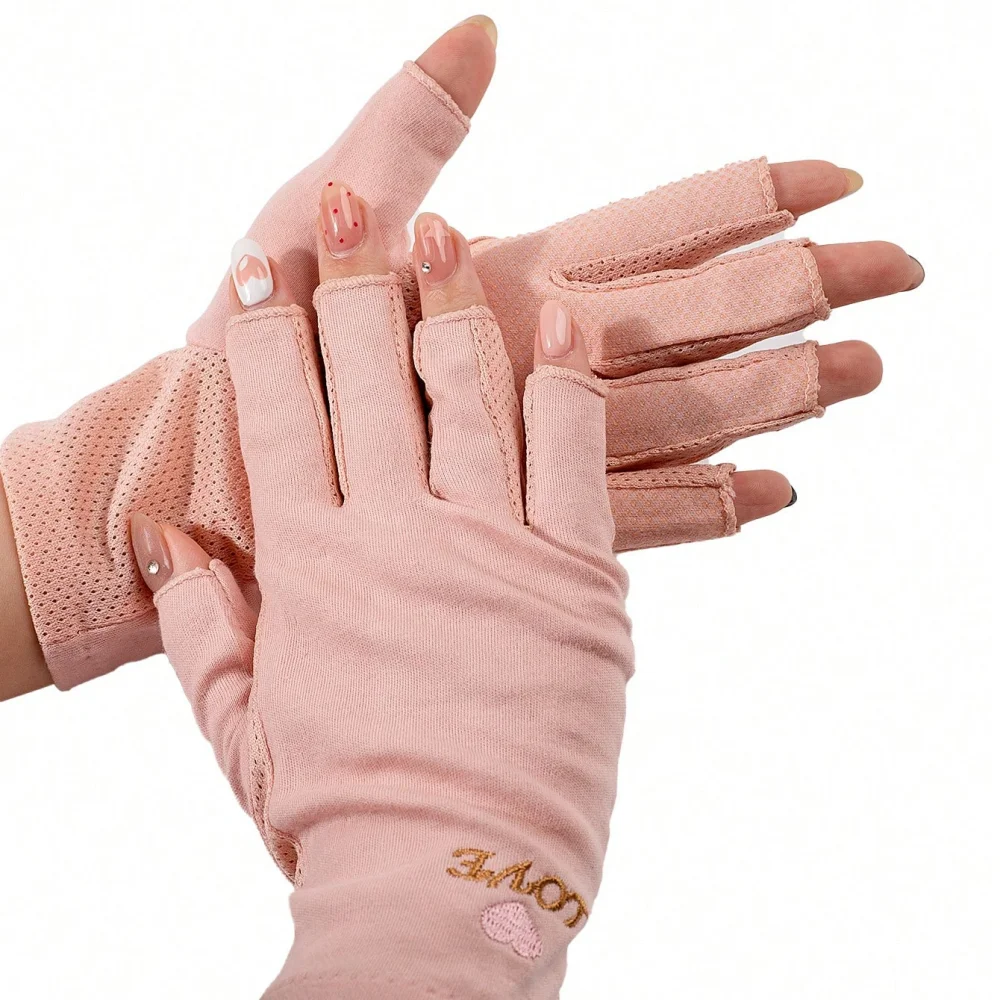 1 paio Klimonla Anti Lampada per unghie Anti-Ultravioletti Anti-Illuminazione Fototerapia Guanti senza dita, Forniture per unghie, Strumenti per unghie