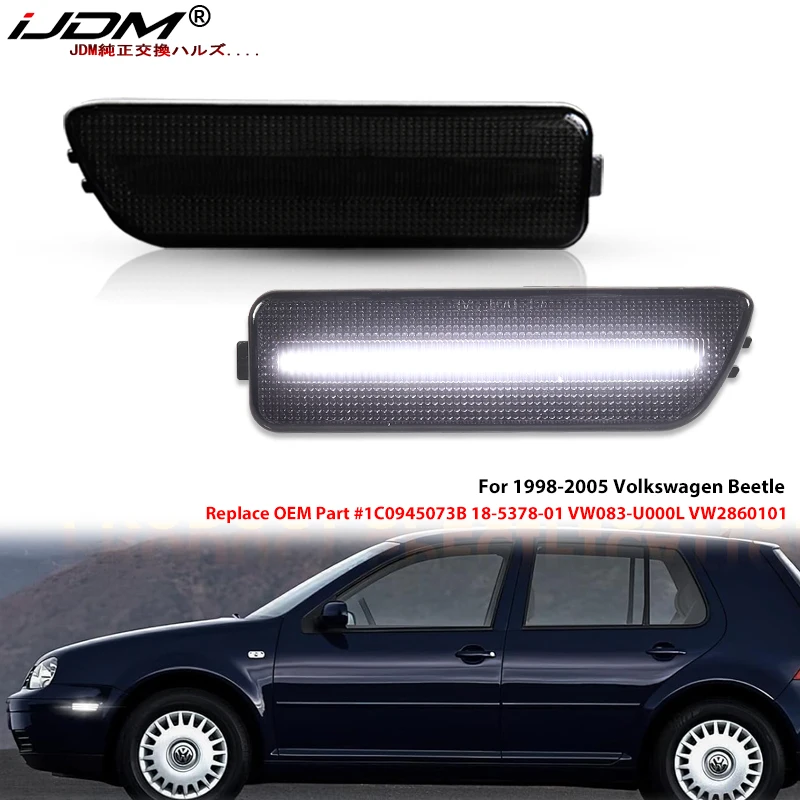 2 SZTUKI Samochodowe przednie światła obrysowe LED zderzaka bocznego Lewy i prawy kierunkowskaz do VW Jetta GOLF MK4 1999-2005
