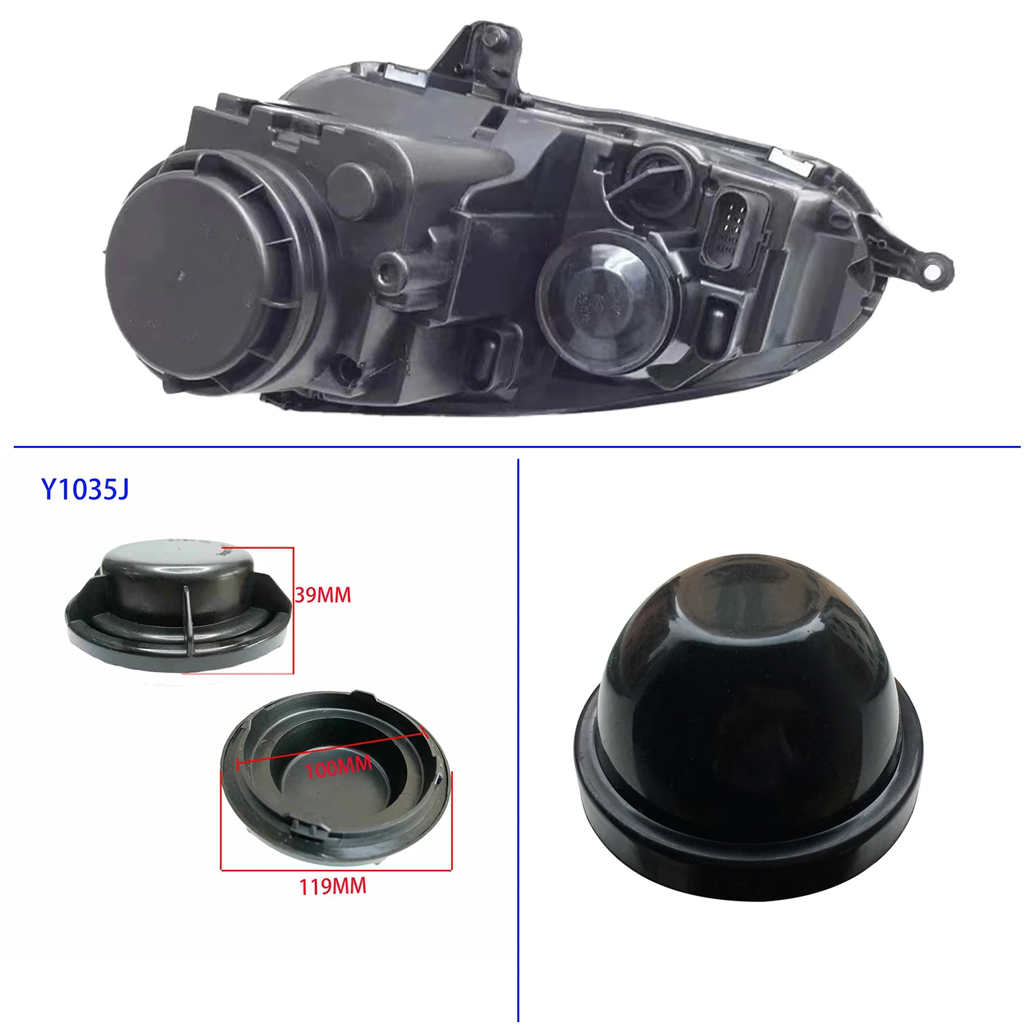 Headlamp Dust Cover Headlight Cap LED Bulb Extension Plug For Jetta BlueMotion GLI Mk5 MK6 15387350 14735350 18130300