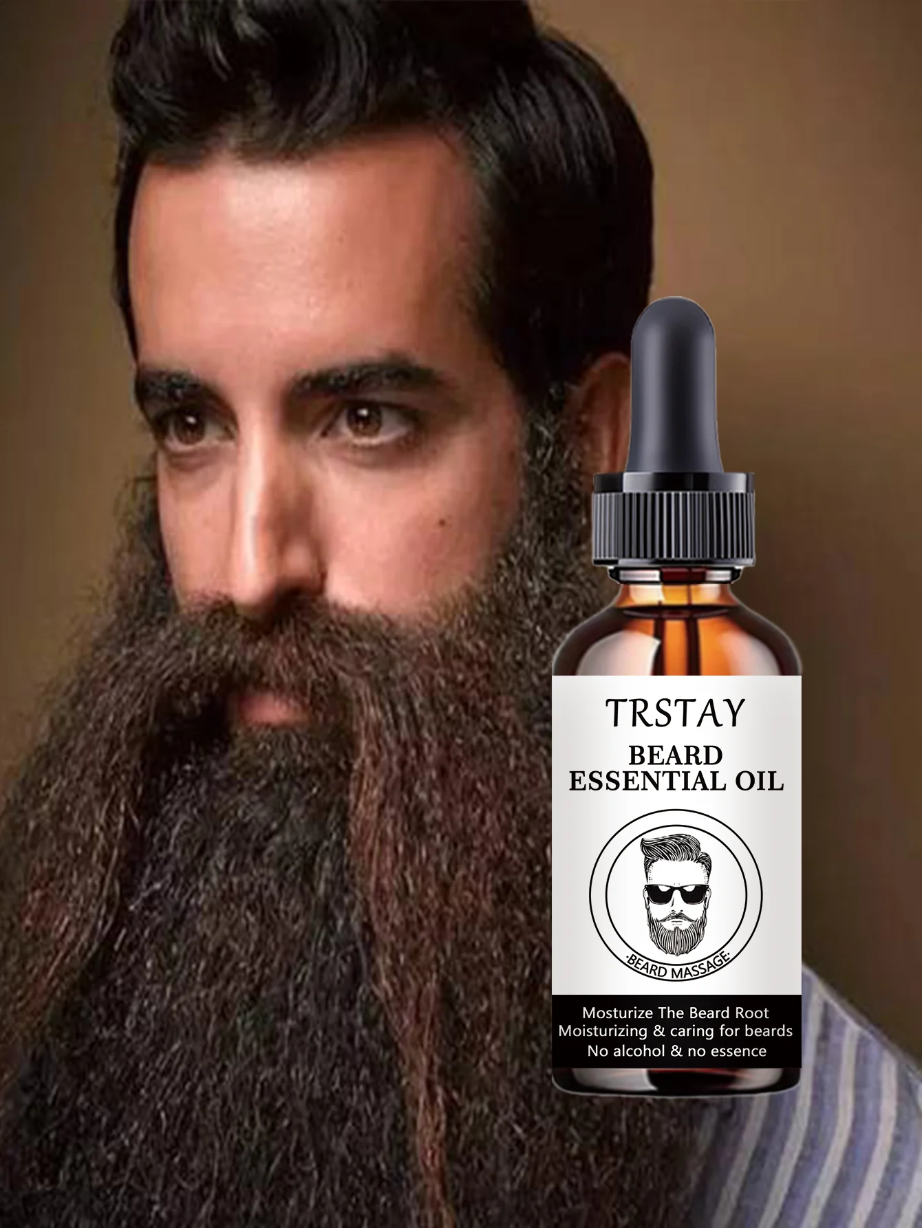 Men Beard Growth Oil Nourishing Formula for Thick Luscious Beard Refreshing Scent Easy Maintenance Perfect Gift for Father Husba - Image 2