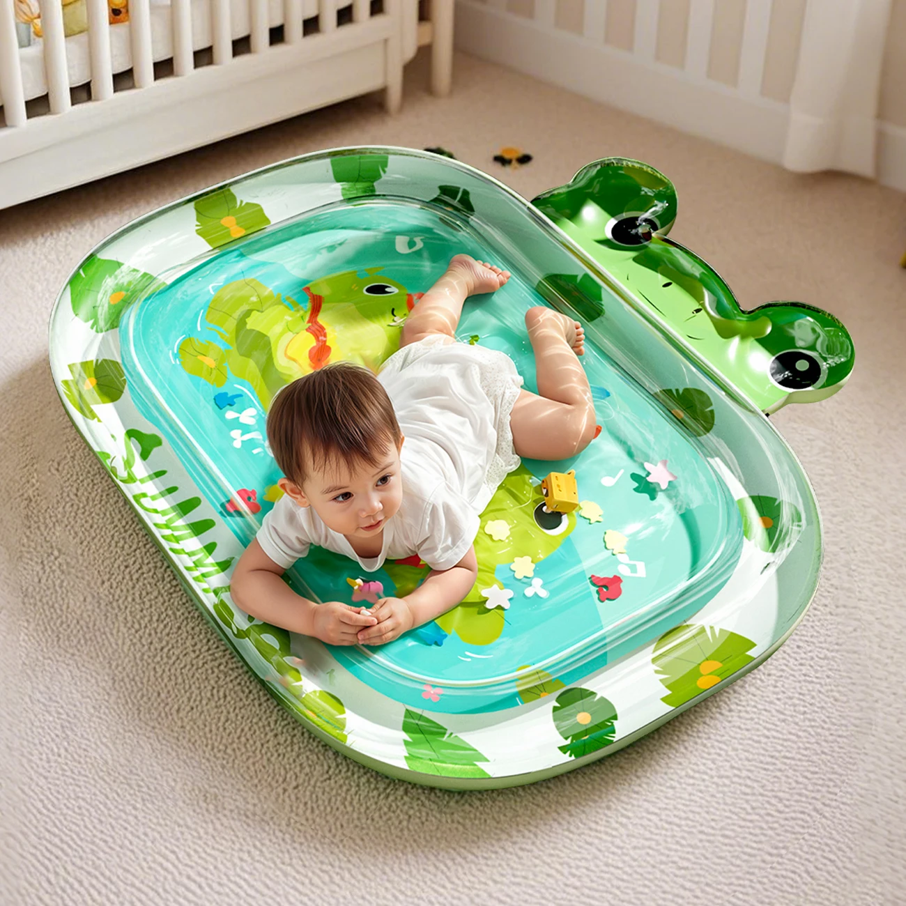 

1PC Water Mat Inflatable Water Play Pad Sensory Tummy Time Mat for Floor Play Inflatable Play Mat Early Development Activity