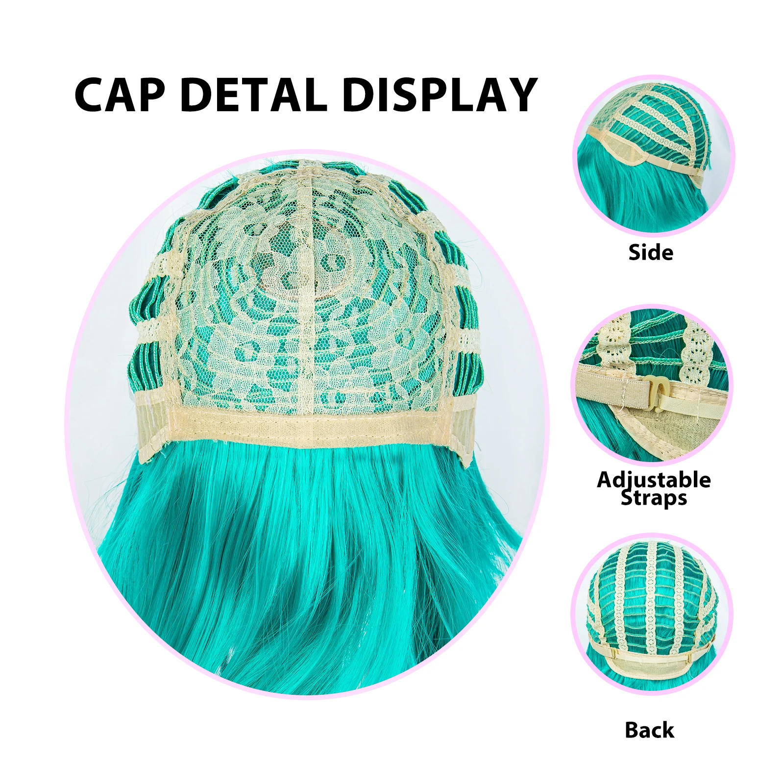 Utimate Cosplay Hatsune Miku Tiger Clip Paia Coda di cavallo Cospiay Parrucca anime Blu verde chiaro Cos Outfit Parrucche