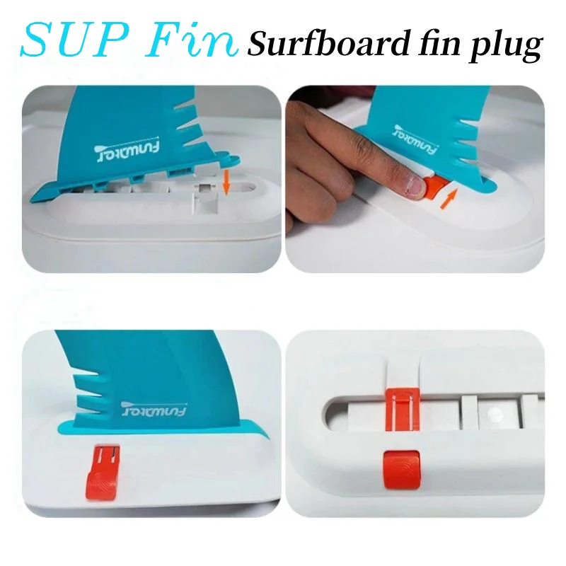 6 Stück Sup Fin Insert und Surf board Base Pin Holder Wassersport