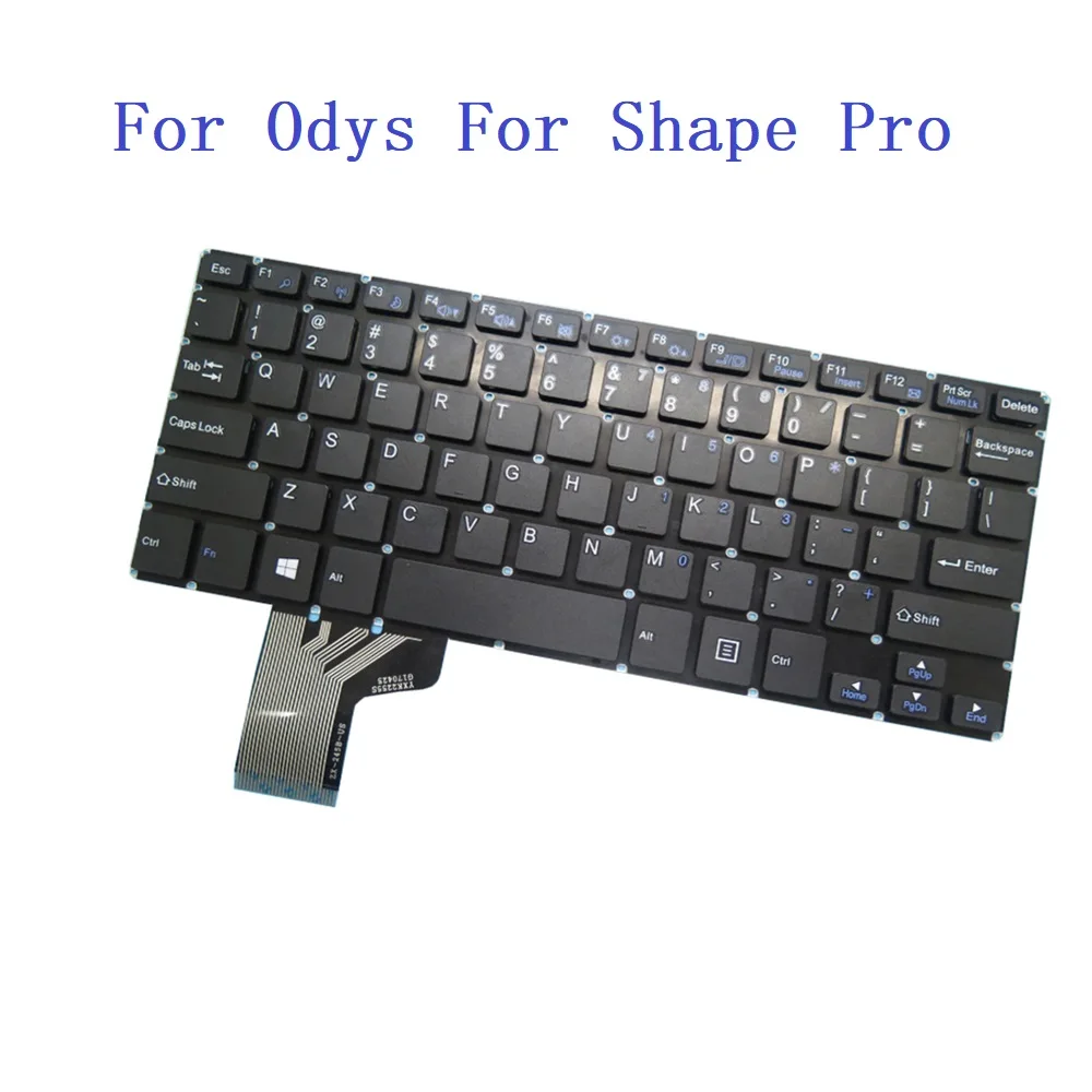 11.6 Inch English US Laptop Replacement Keyboard For Odys For Shape Pro Black Without Frame New