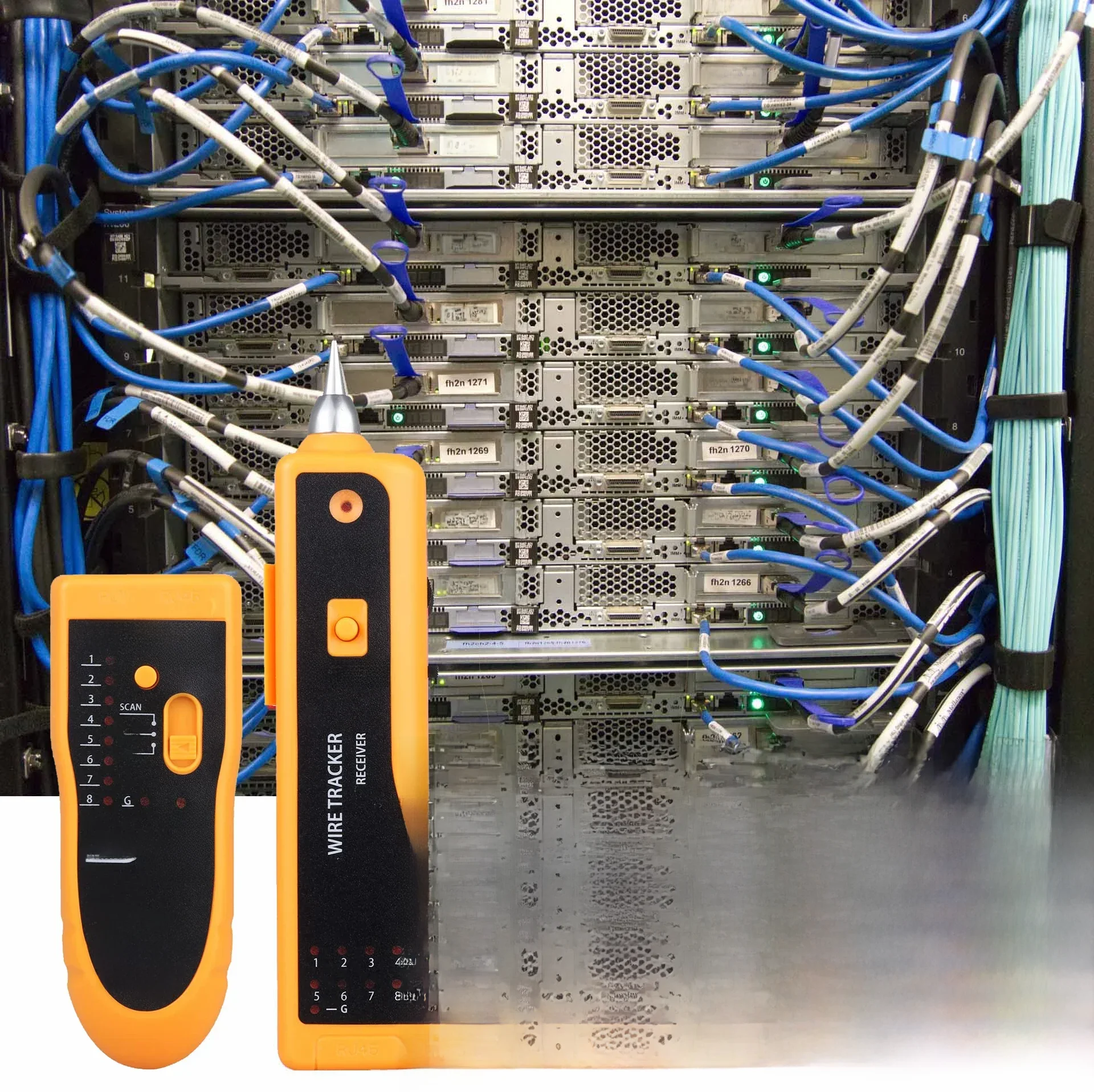 Tester kabli sieciowych Cat5 Cat6 RJ11 RJ45 Narzędzie do śledzenia kabli telefonicznych Toner do kabli sieciowych LAN Ethernet Wykrywacz kabli sieciowych Wyszukiwarka linii — zdjęcie 2