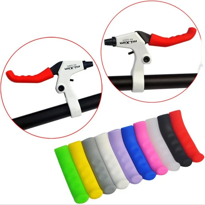 AliExpress mi Xim 1 Pair Silicone Bicycle Lever Grips Protectors Anti-Skid Bike Brake Lever Handle Sleeve MTB Bike