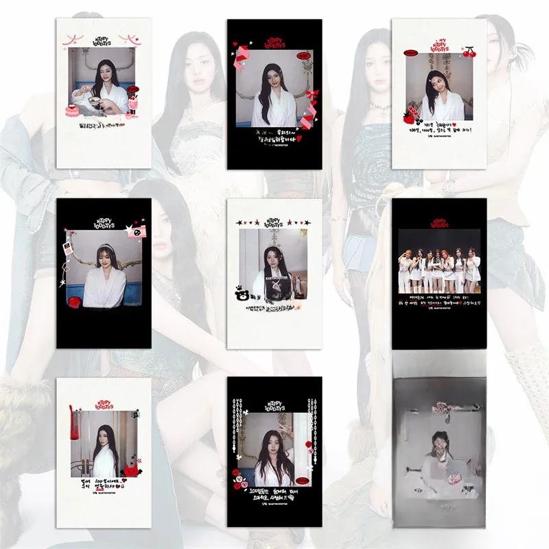 Album KPOP BABYMONSTER, HAPPY 1000 DAYS LOMO Card, Tea Lu Bao Monster Photo Card, AHYEON HARAM RORA RUKA .co.jp Postcard, 8 pièces/ensemble