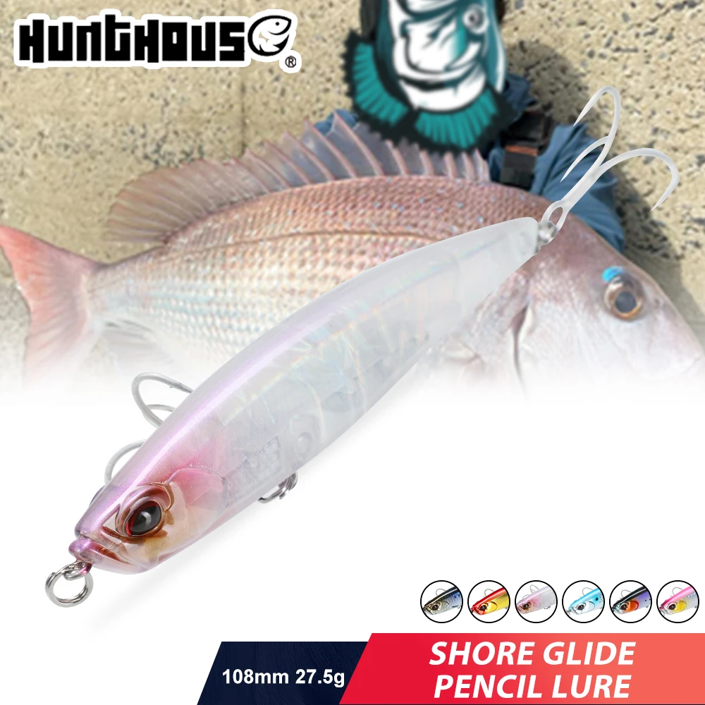 

Hunthouse Sinking Pencil Fishing Lure 108mm/27.5g Long Casting Hard Baits Walk The Dog For Bass Pike Fish Tackle