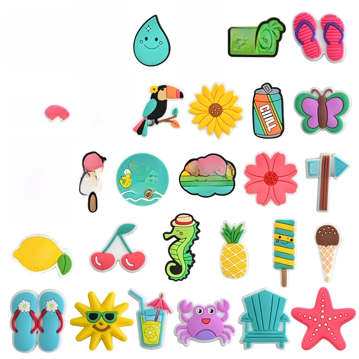 Offres spéciales nouveautés été plage crème glacée broche breloques de chaussures pour Crocs accessoires décoration de chaussures enfants adultes fête de noël