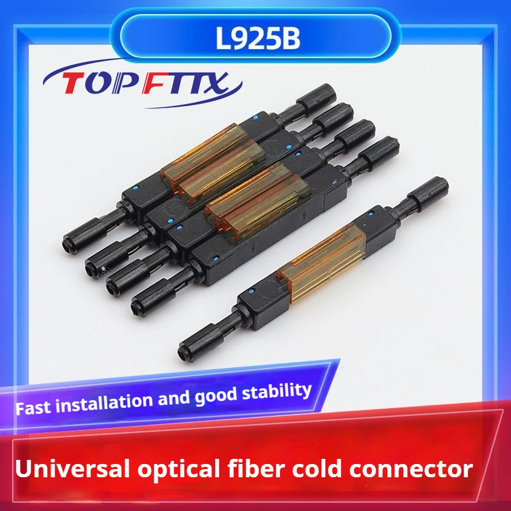 10/50 PCS L925B Fiber Optic Cold Connector, Efficient Field Installation Fast Mechanical Splicing Low Insert Loss
