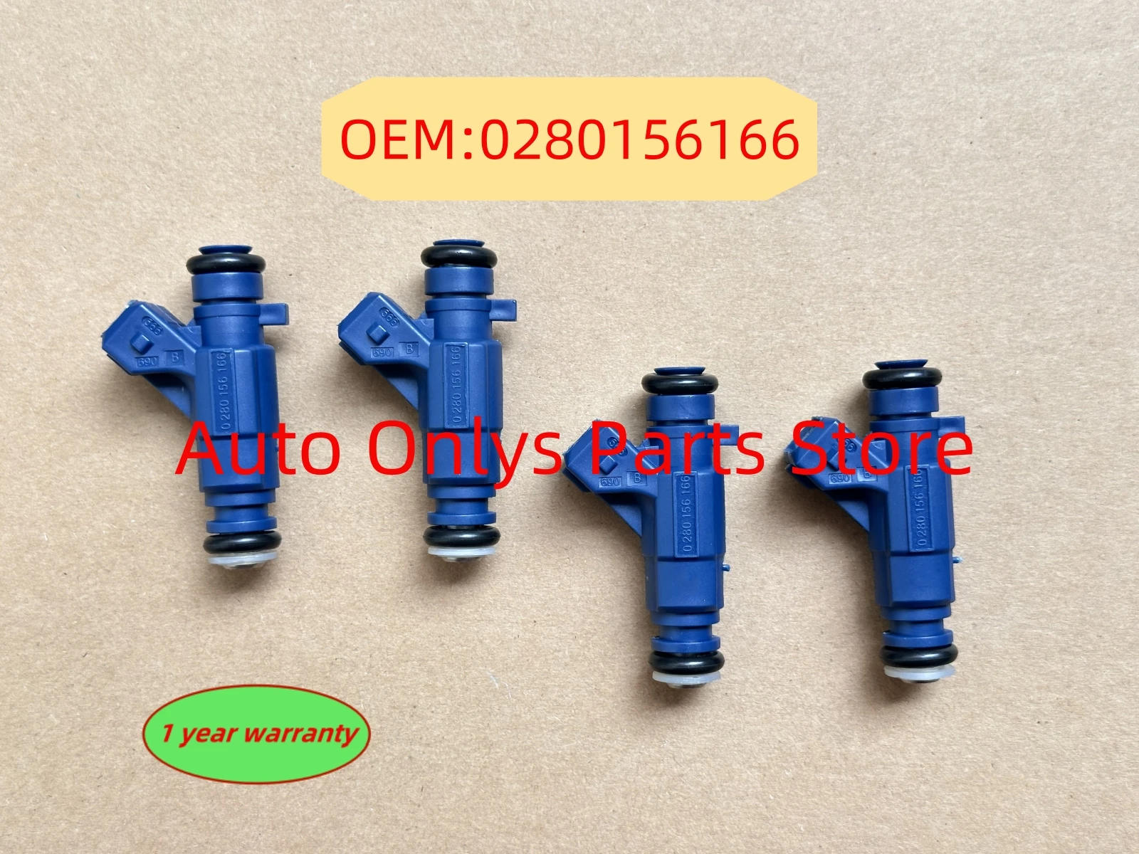 4pcs High quality 0280156166 fuel injector nozzles suitable for Hafei Racing BYD F3 Xiali N3 Southeast Lionsail Lingyue V3