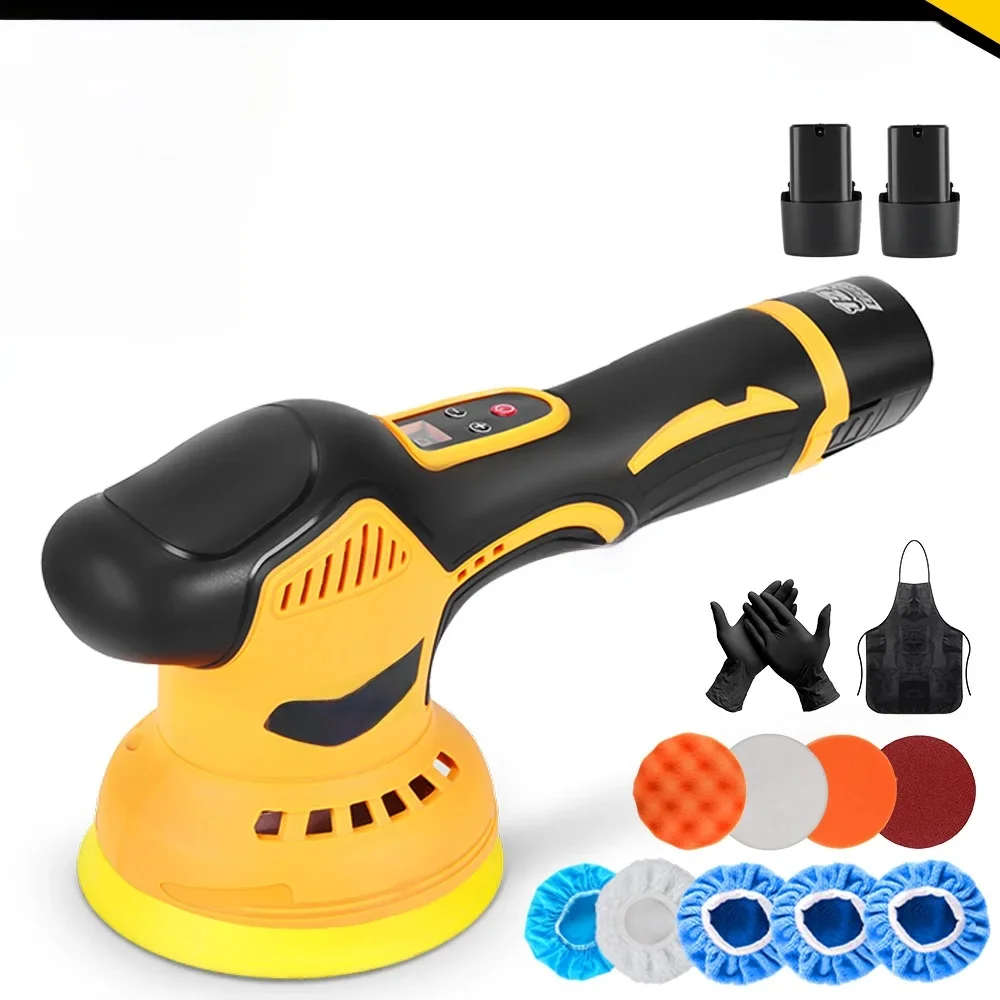 MELLWIN 125mm sans fil 12V voiture polisseuse 8 vitesses affichage numérique polisseuse électrique Automobile voiture polissage scellage glaçure Machine