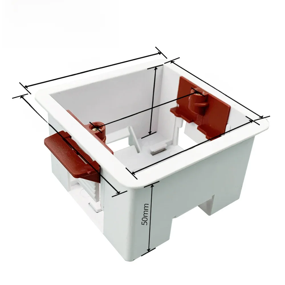 Boîte de doublure sèche de 50mm de profondeur, pour plaques de plâtre, plaques de plâtre, cloisons sèches UK EU, boîte de commutation de 47mm, prise murale, Cassette Wallpad