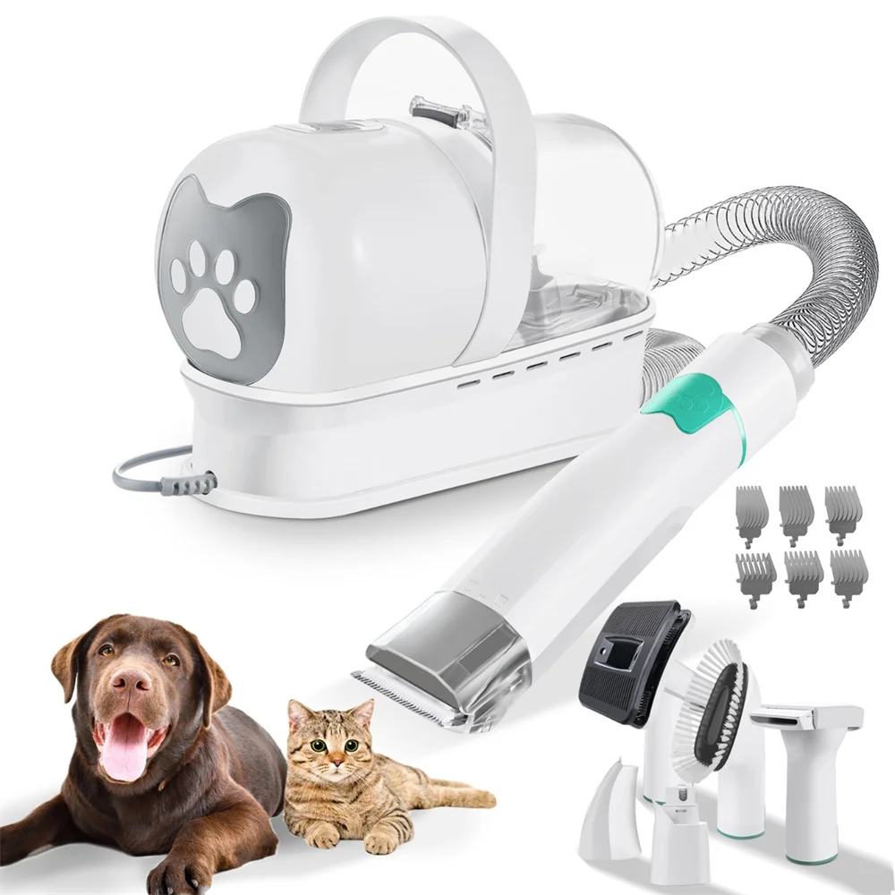 Dog Hair Trimmer with Vacunm cleaning Electric Dog Cup Professional Pet Paw Trimmer Cat Dog Nail Grinder Cat Hair Grooming