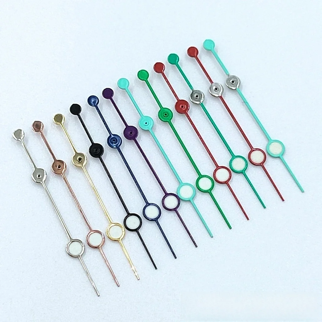 NH35 NH36 7S26 7S36 4R35 4R36 mouvements 12.5mm argent noir vert bleu rouge violet montre aiguilles de seconde unique