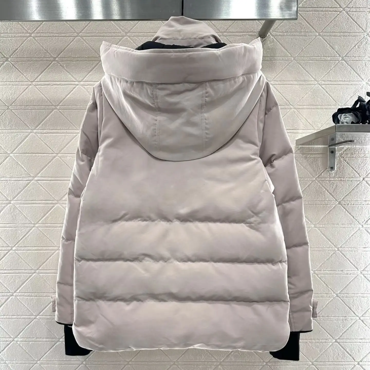 وصل حديثًا لعام 2025: سترة خصر بغطاء للرأس قابلة للفصل مصنوعة من النايلون المقاوم للرياح والمقاوم للماء وبطة بيضاء