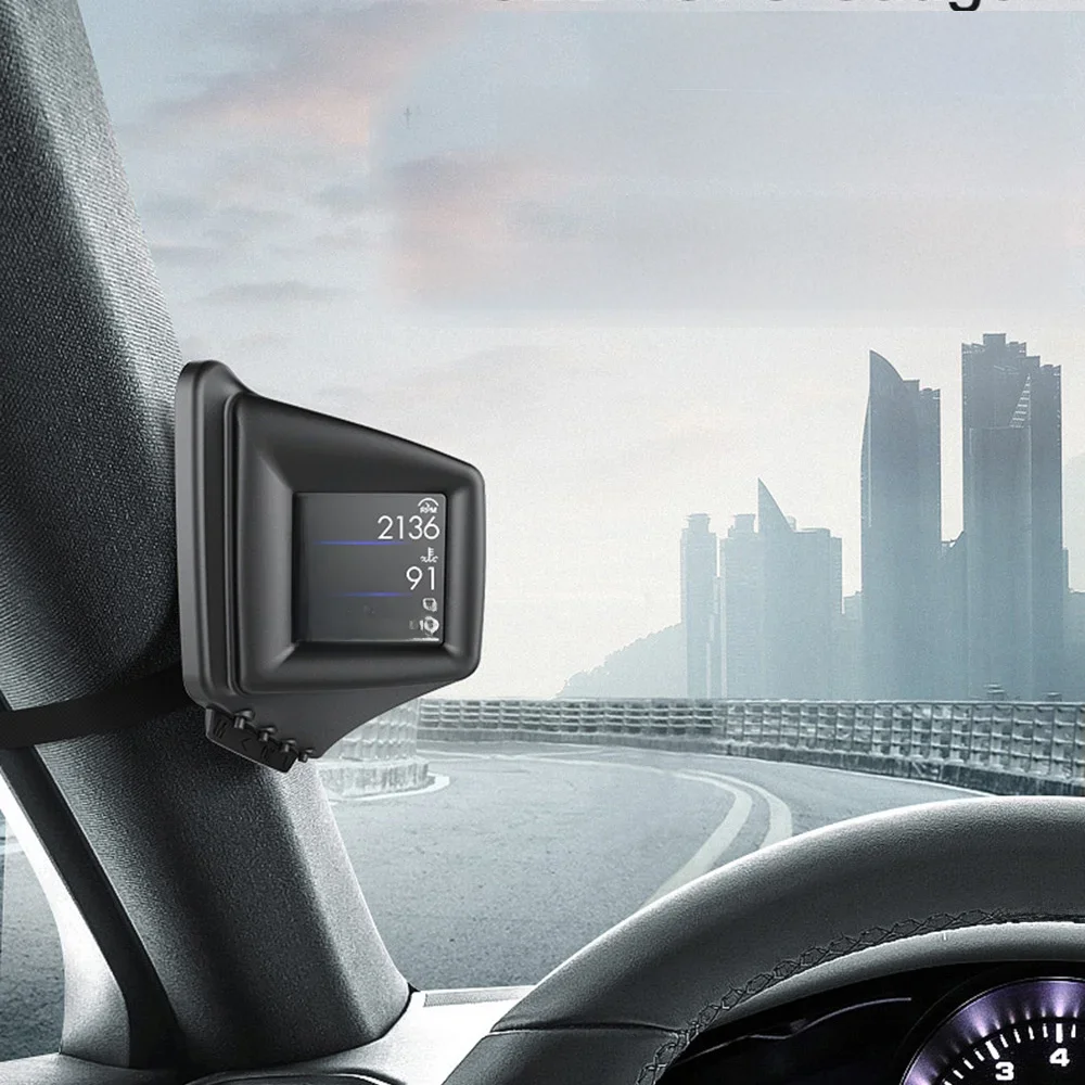Nowy A401 HUD OBD2+GPS Komputer pokładowy Head Up Display Samochodowy Tachometr Obrotomierz Ciśnienie Oleju Turbo Temperatura Wody Prędkościomierz — 2