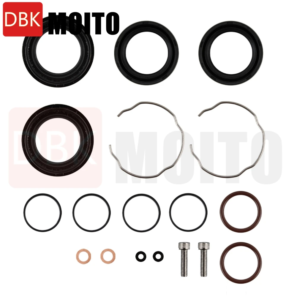 Gabeldichtungen-Umbausatz, 39 mm, kompatibler Öldichtungs-Sicherungsring, Nylon-Pad für Harley Sportster 1988–2015 und Dyna FXD 1991–2005