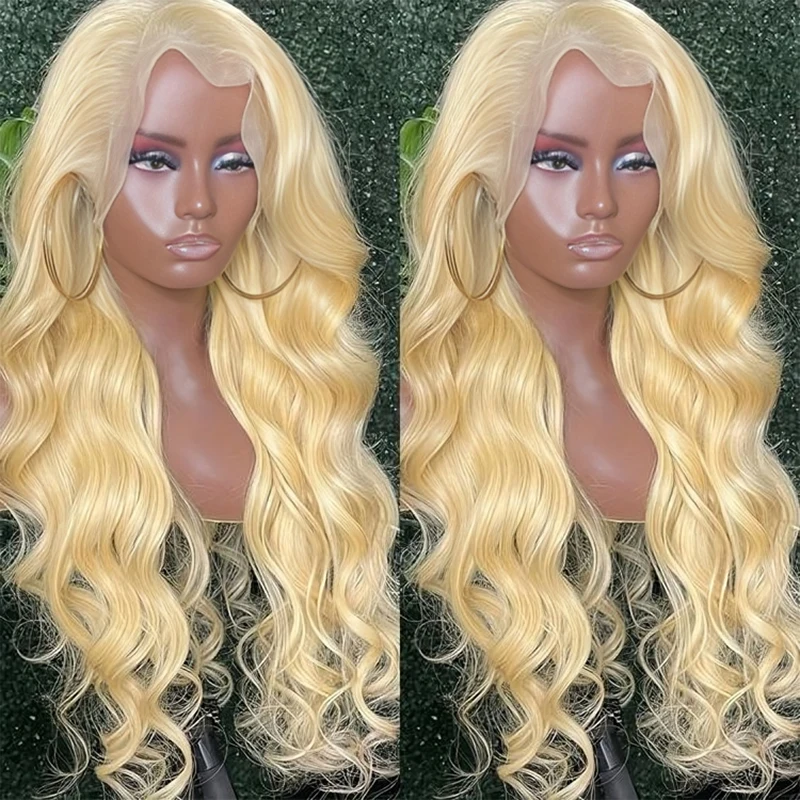 

Blonde Body Wave Lace Front Wig HD Transparent Lace 13x4 13x6 Human Hair 613 Glueless Pre Plucked Full Frontal Wigs For Women