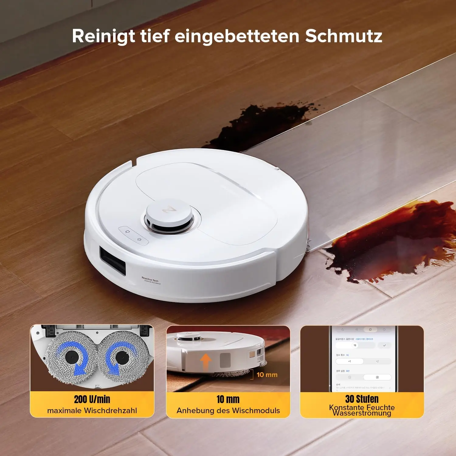 Roborock Qrevo S5V Robot aspirador y trapeador, 12000Pa, cepillos duales antienredos, lavado y secado de fregona automática, vaciado y recarga 5