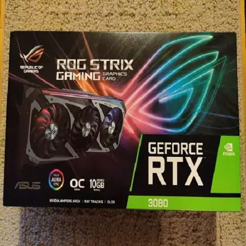 ASUS-tarjeta gráfica NVIDIA GeForce RTX 3080 ROG STRIX GAMING OC Edition, Original