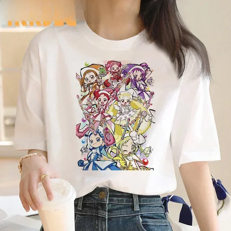 Magic Doremi-T-shirt blanc pour femmes, vintage, grunge japonais, ulzzang