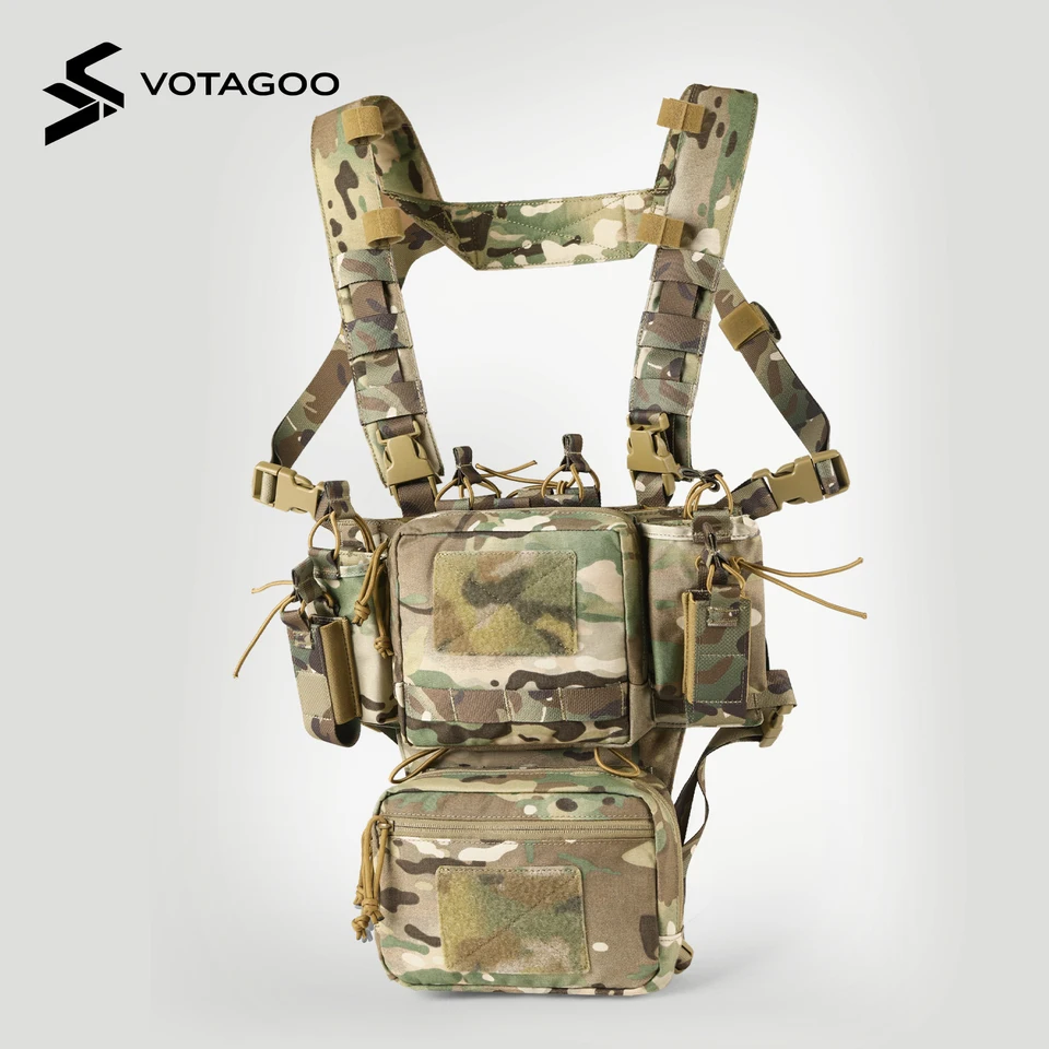 VOTAGOO チェスターリグ戦術チェスト装備、調節可能で取り外し可能な