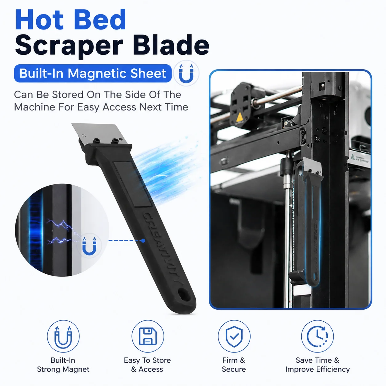 1/3/5pcs Bamboo Lab Original 3D Printer Hot Bed Scraper Blade for Bamboo lab X1/P1 A1 Series Universal