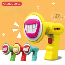 Children's Voice Changing Horn Microphone Colorful Handheld Microphone Sounding Toy Speaker Game Funny and Prank Children's Gift