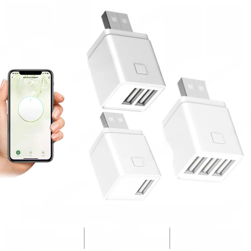 Inteligentna listwa zasilająca Tuya Smart WiFi Zigbee 1-3 gniazda, mini USB, adapter zasilania, wtyczka do ładowania, aplikacja Smart Life, sterowanie czasowe, sterowanie głosowe przez Alexa i Google. — zdjęcie produktu 7