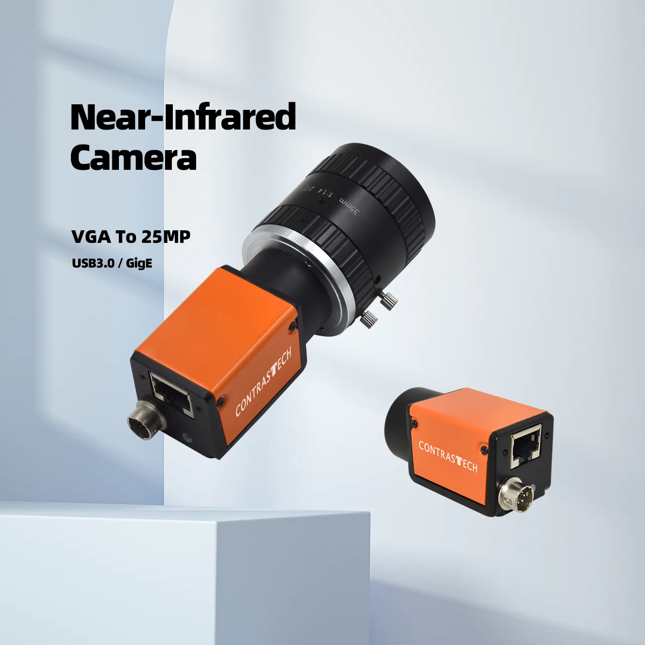 NIR GigE Industrial Camera 400-1100nm Low Noise 1280x1024 75fps 1/2