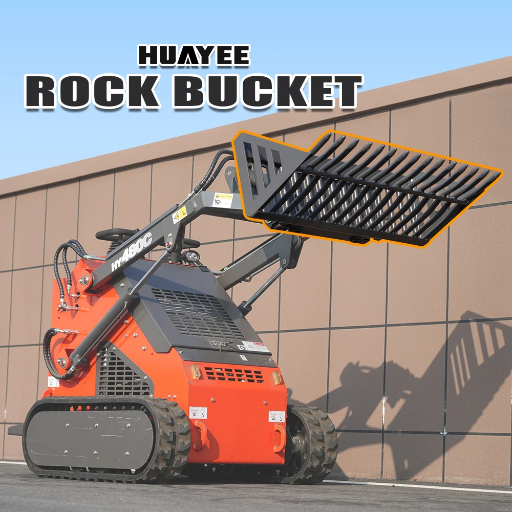 مرفق دلو الصخور لرافعات الانزلاقية الصلبة مناسبة للحفارة والتعامل مع وظروف العمل الصلبة.