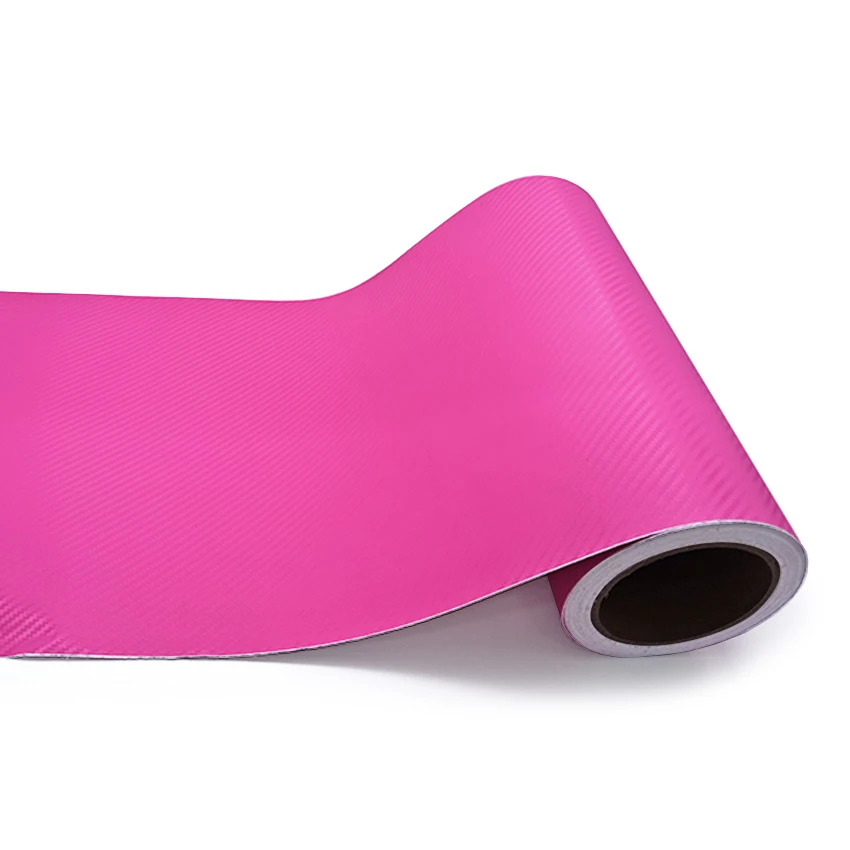 3D Matte Pink Carbon Fiber Wrap Film Self Adhesive PVC Vinyl Sticker for Motorcycle Car accessories interior For citroen c4 b7 view 4