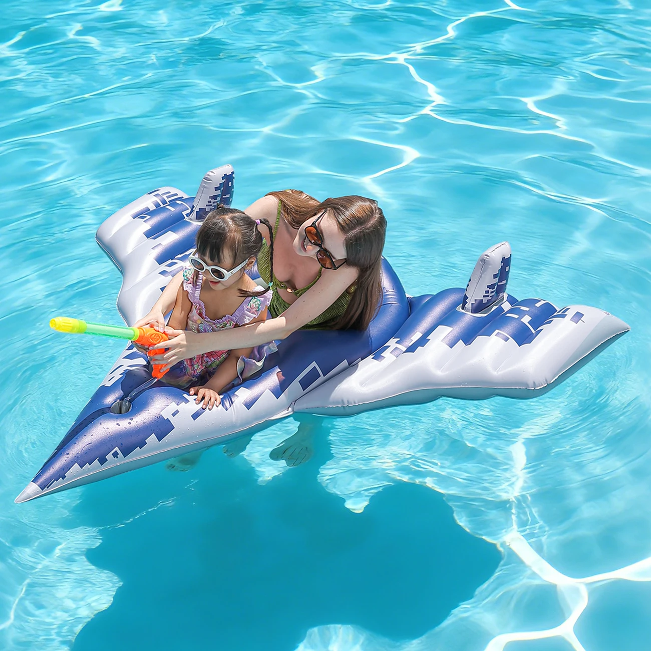 1pc-pool-float-toy-rocket-shaped-toddler-pool-float-with-water-gun-two-person-suitable-for-pools-lakes-beaches-parties