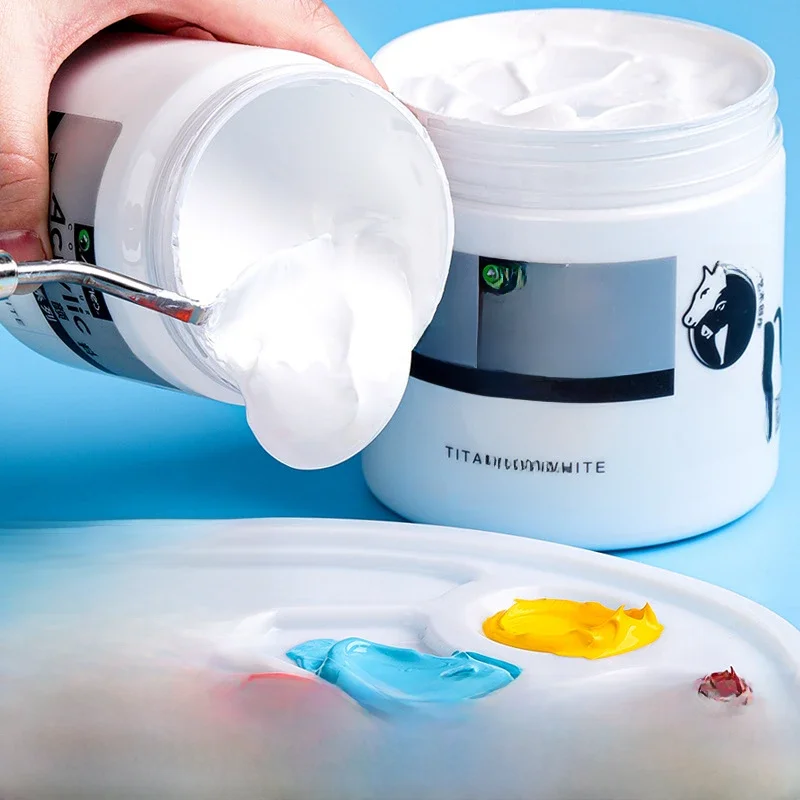 300 ml białych farb akrylowych w dużych słoikach do malowania ścian bez utraty koloru Wodoodporne i chroniące przed słońcem artykuły artystyczne — zdjęcie produktu 7