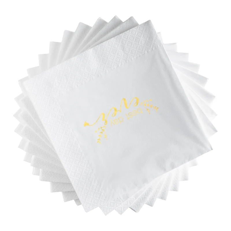 50Pcs  33×33cm 3-layer Silver stamping Super absorbent high-quality paper towels for daily use by the public