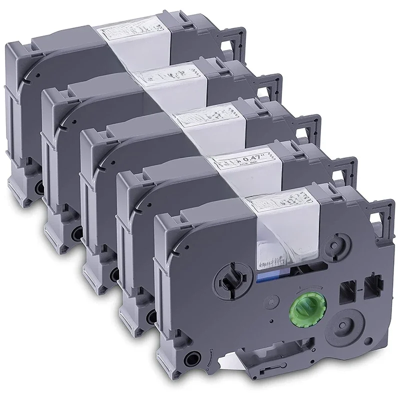 5-Pack Label Maker Tape for Brother TZe-231 TZ-231 Laminated P-Press Label Maker Tape, for Model PT D200 D210 H100 1880