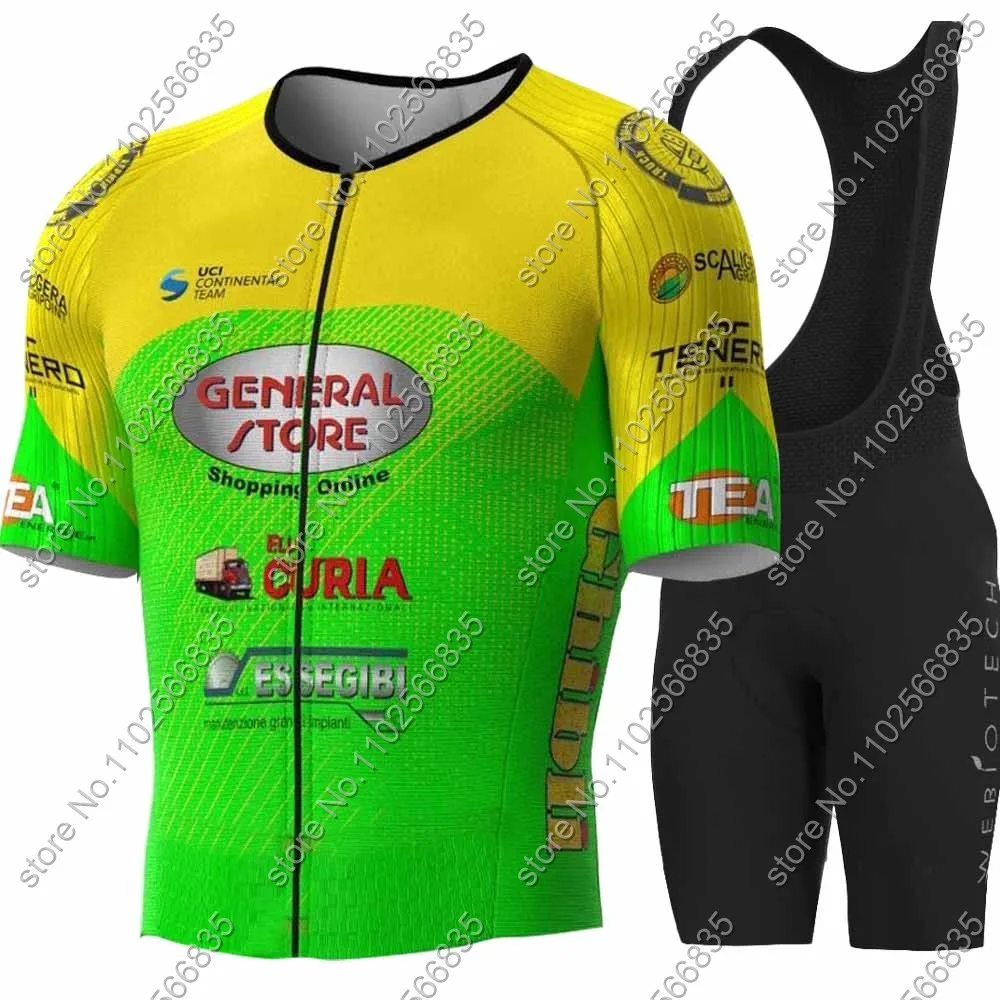 General Store Essegibi F.Lli Curia 2024 Cycling Jersey Men Short Sleeve Clothing Road Bike Shirts Suit Bicycle Bib Shorts MTB