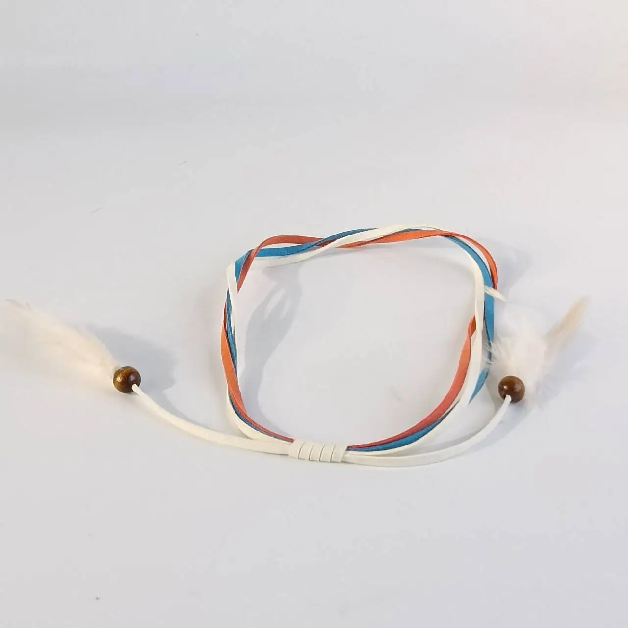 

Boho Feather Beaded Headband Adjustable Suede Leather Hairband for Women Hippie Festival Costume Party Hair Accessory