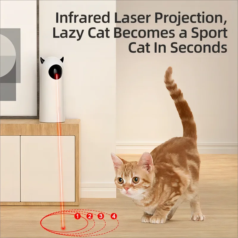 PetShare Automatic Cat Toys Interactive Smart Teasing Pet LED Laser Indoor Cat Toy Accessories Handheld Electronic Cat Toy For D