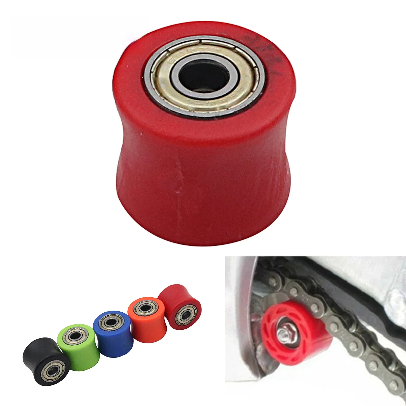 AliExpress Motorcycle Motorbike 8mm or 10mm Chain Roller Tensioner Pulley Wheel Guide for XR CR CRF 125 250 450 Pit Pro Dirt Bike Motocross