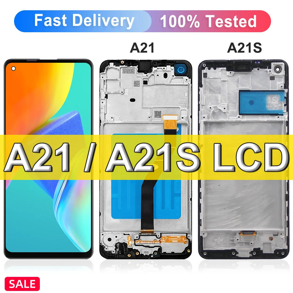 6.5โ A21S A21 LCD For Samsung Galaxy A21s A217F/DS Display Touch Screen +Frame For Samsung Galaxy A21 A215U Digital Assembly