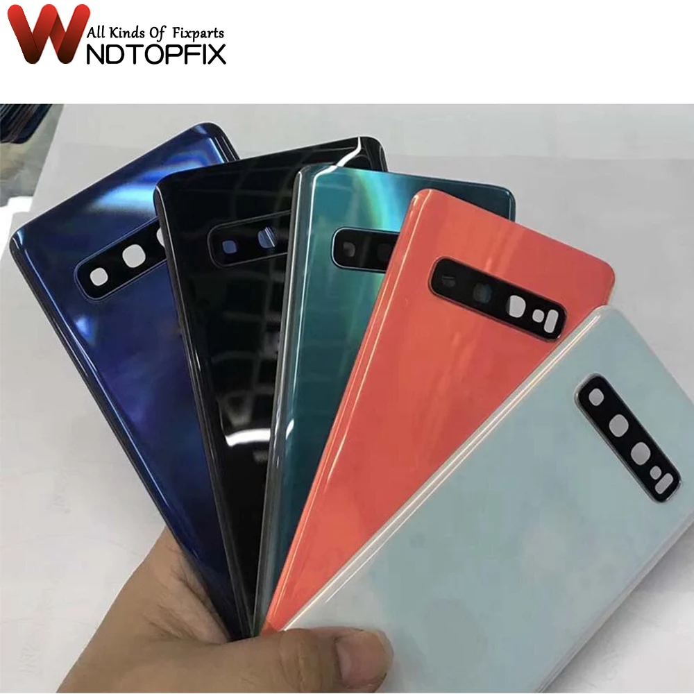 New Battery Back Cover For Samsung Galaxy S10 Plus Battery Cover S10E Back Battery Cover Door Rear Glass With Camera Lens