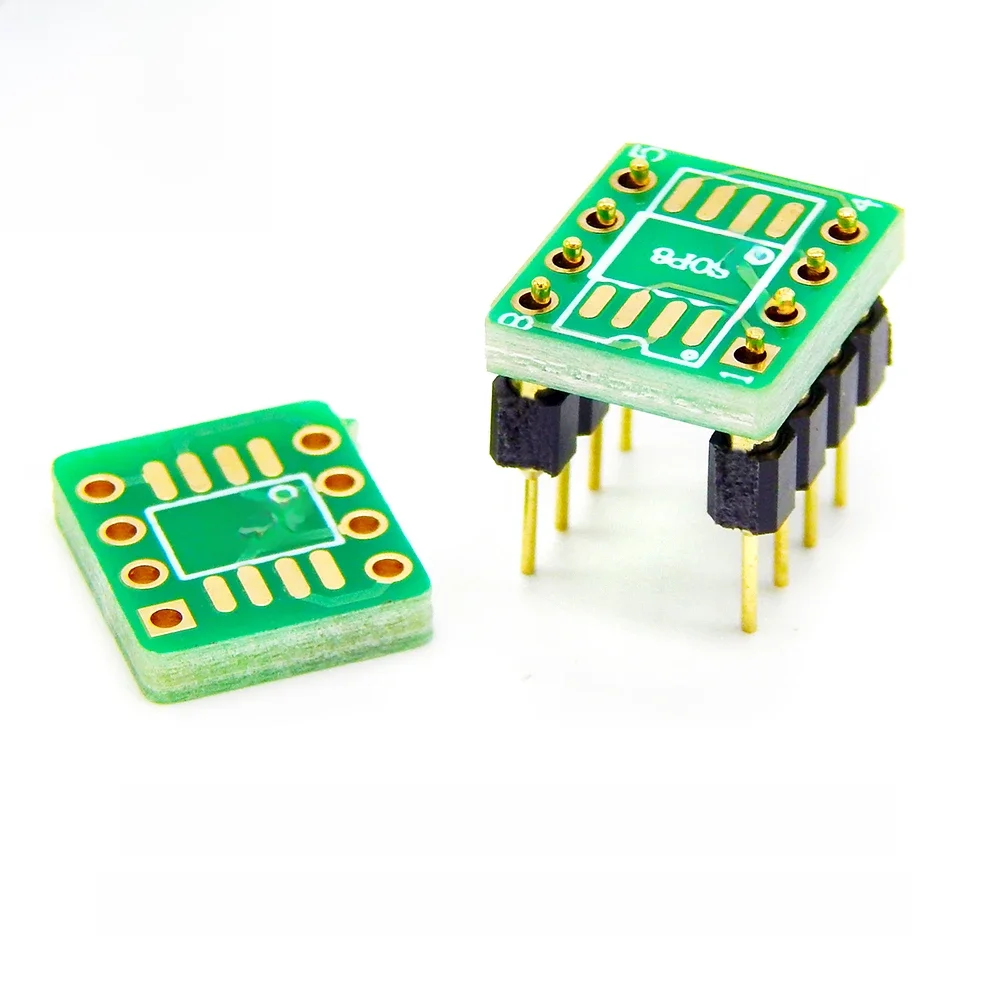 Płytka PCB z pojedynczego na podwójny kanał TSSOP8 SSOP8 SOP 8 do DIP 8 do wzmacniacza operacyjnego Pozłacana płytka konwersji Płytka transformacji spawania — zdjęcie 2