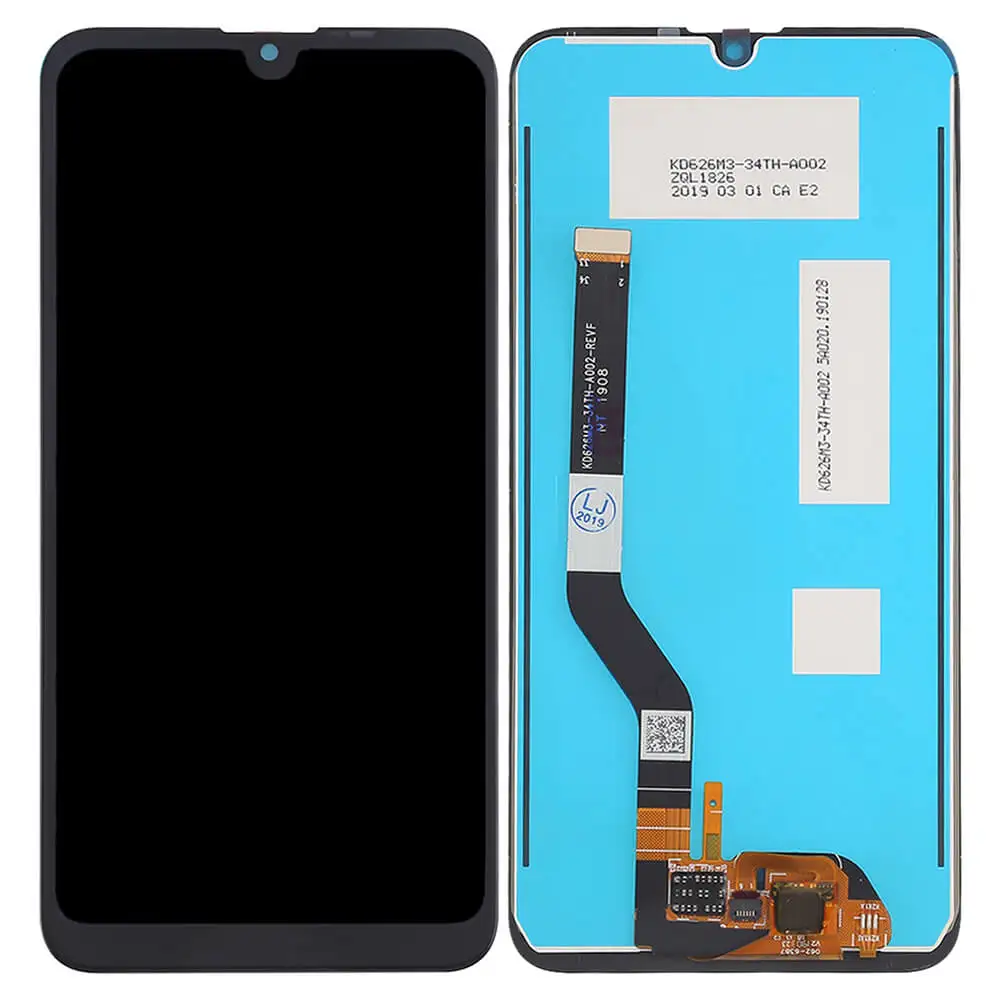 Teevo จอ LCD สำหรับ Huawei Y7 2019/Y7 Prime 2019/ไม่มีโลโก้/เวอร์ชันหน้าจอแสดงผลและดิจิไทเซอร์หน้าจอสัมผัสสีดำ