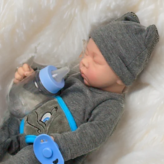 13 inch realistische reborn babypoppen siliconen full body, echte babypoppen slapen zacht lichaam pasgeboren babypoppen