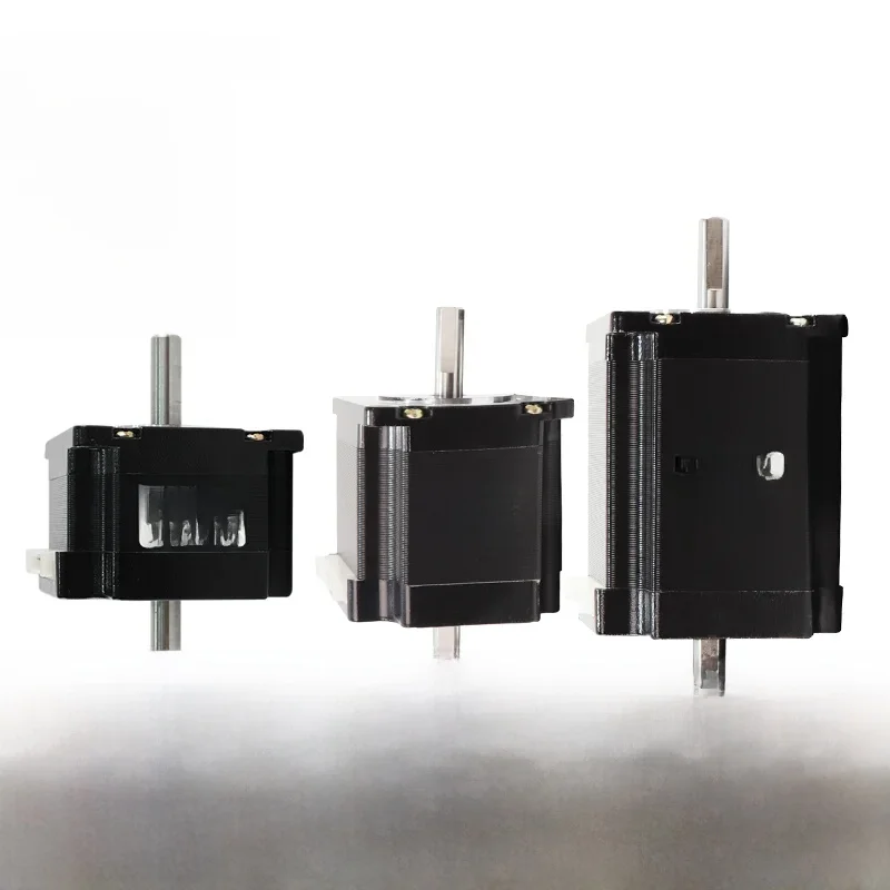 NEMA 23 Silnik krokowy podwójny wał 23HS4128-SZ 23HS5628-SZ 2.8A 126N.cm podwójny wał D = 8mm 57x56mm Nema23 silnik krokowy do CNC — zdjęcie 2